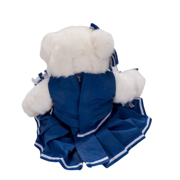 Build A Bear Cheerleader Teddy Plush 7" White Blue Pompoms Small Playskool 2004 - Picture 4 of 4